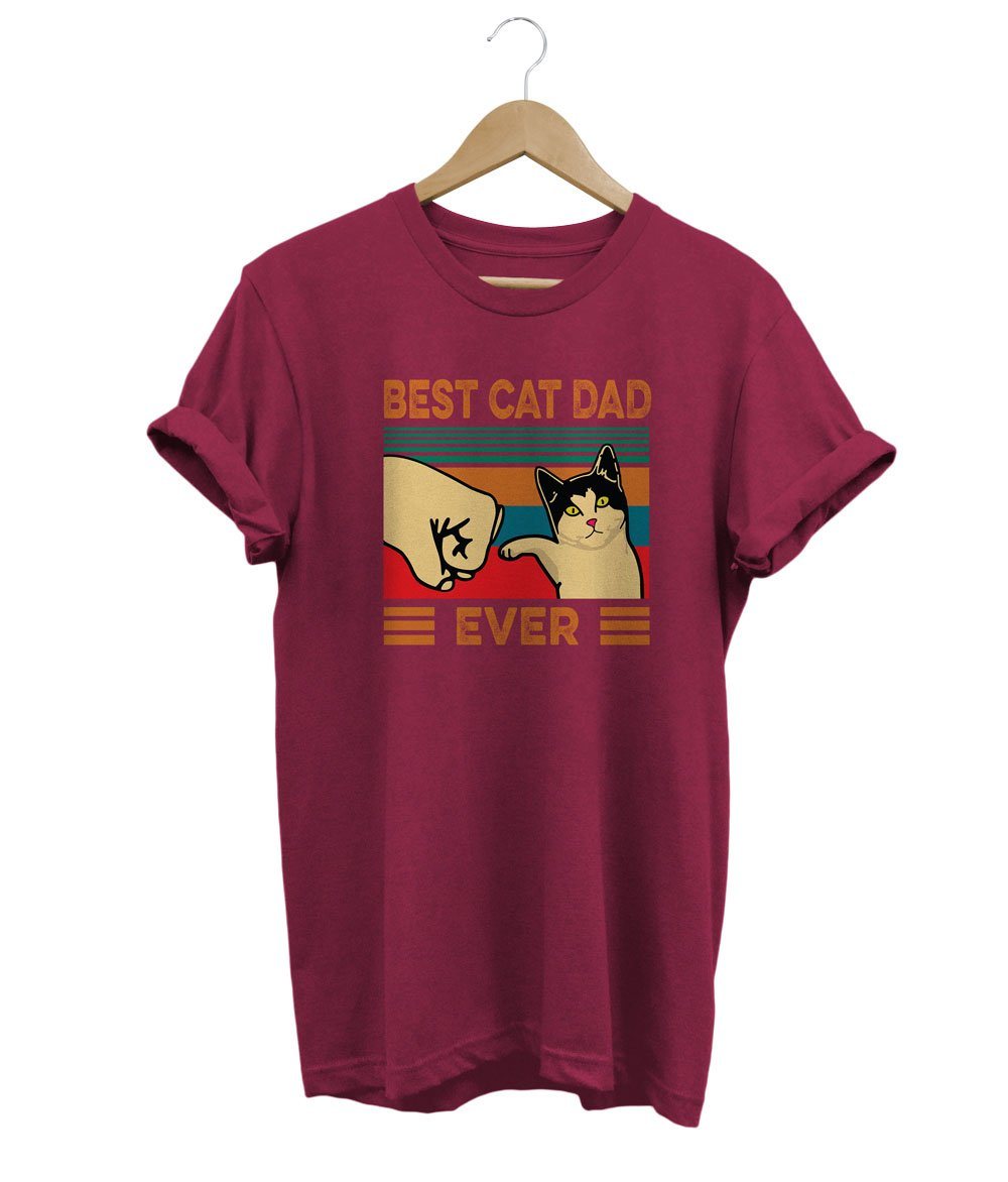 Best Cat Dad T-Shirt LulaMeow Cardinal Red S 