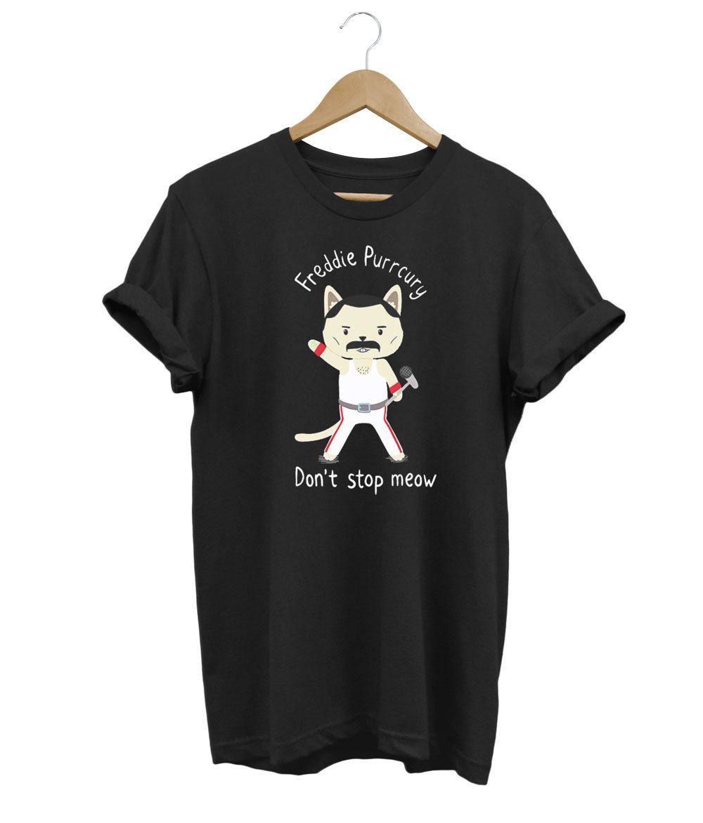 Don't Stop Meow T-Shirt LulaMeow Black S 