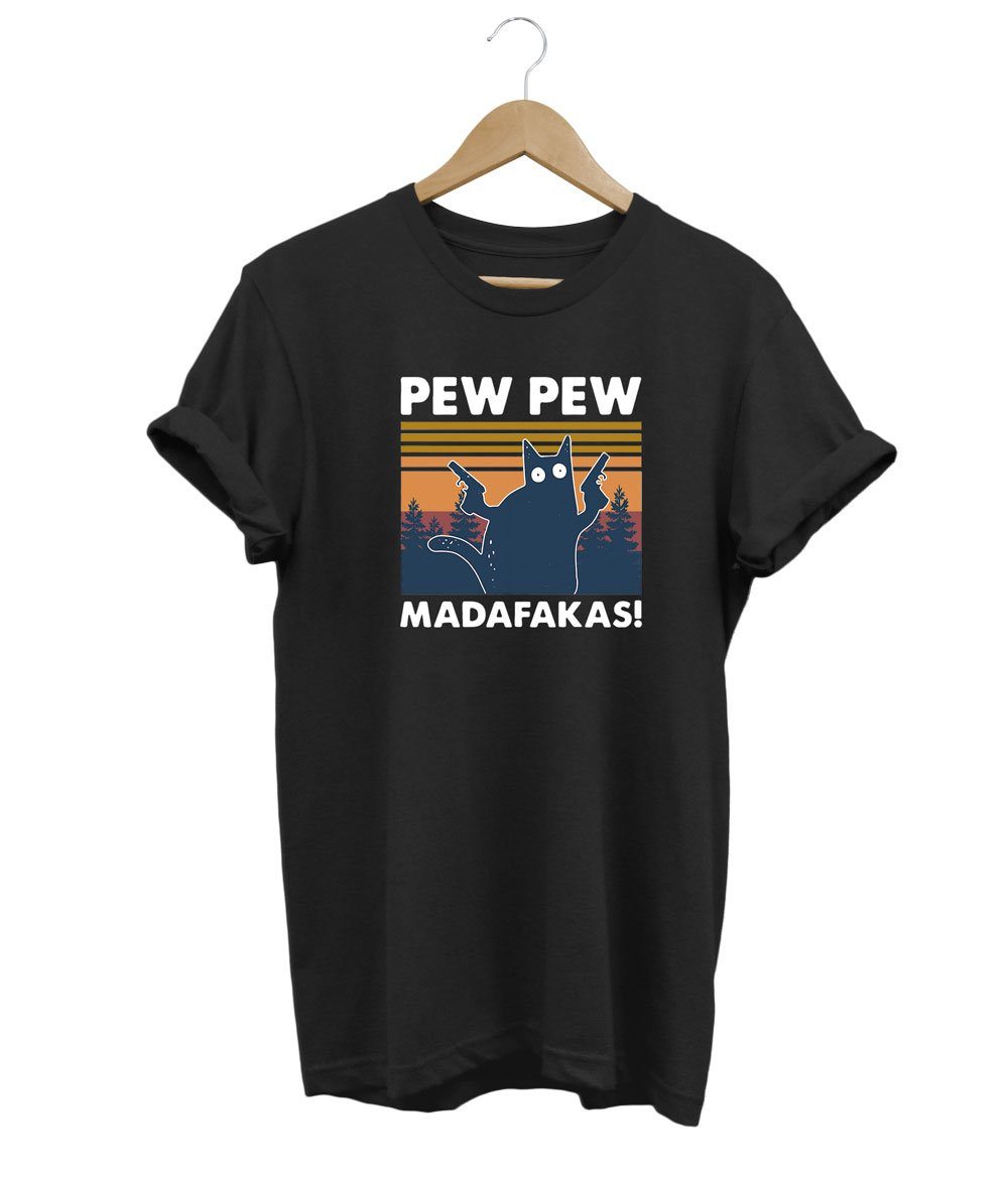 Pew Pew T-Shirt LulaMeow Black S 